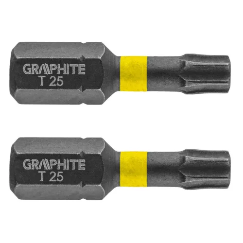 GRAPHITE Torziós ütvecsavarozó bit TX25x25mm, 2db 56H514
