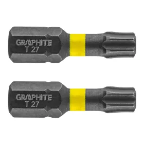 GRAPHITE Torziós ütvecsavarozó bit TX27x25mm, 2db 56H515