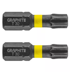 GRAPHITE Torziós ütvecsavarozó bit TX30x25mm, 2db 56H516