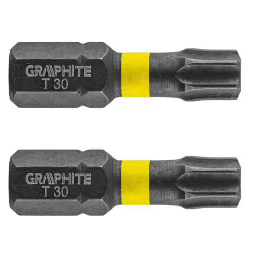 GRAPHITE Torziós ütvecsavarozó bit TX30x25mm, 2db 56H516
