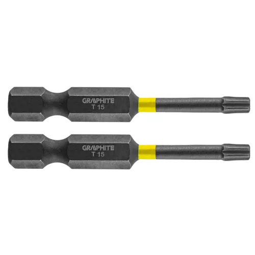 GRAPHITE Torziós ütvecsavarozó bit TX15x50mm, 2db 56H524