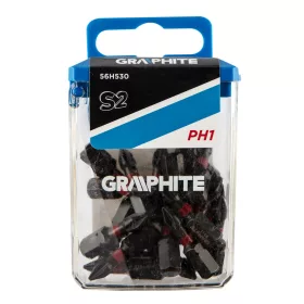 GRAPHITE Torziós ütvecsavarozó bit PH1x25mm, 20db 56H530