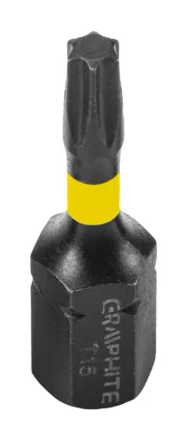 GRAPHITE Torziós ütvecsavarozó bit TX15 x 25mm, 20db 56H544