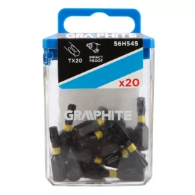   GRAPHITE Torziós ütvecsavarozó bit TX20 x 25mm, 20db 56H545