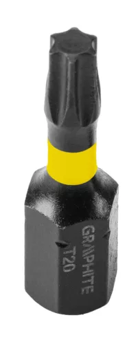 GRAPHITE Torziós ütvecsavarozó bit TX20 x 25mm, 20db 56H545