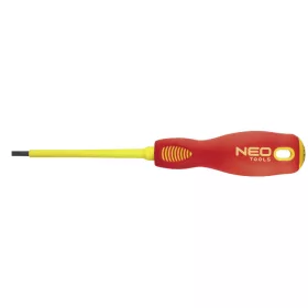   NEO TOOLS Csavarhúzó lapos 3.0X100 1000V szigetelt 25 év garanciával 04-052