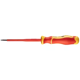  NEO TOOLS Csavarhúzó lapos, 1000V, szigetelt, 0.6x3x100mm, S2 acél 25 év garanciával 04-131
