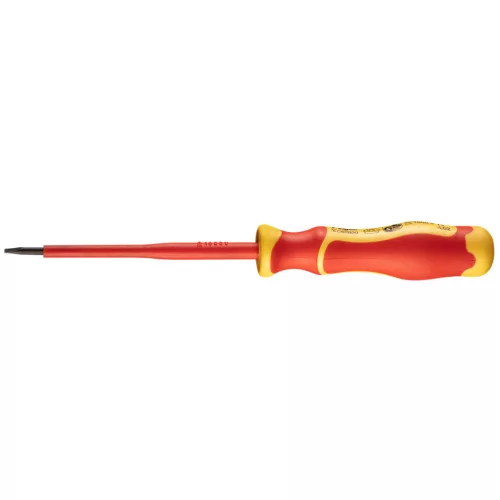 NEO TOOLS Csavarhúzó lapos, 1000V, szigetelt, 0.6x3x100mm, S2 acél 25 év garanciával 04-131