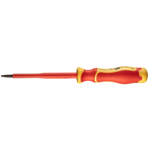 NEO TOOLS Csavarhúzó lapos, 1000V, szigetelt, 0.8x4x100mm, S2 acél 25 év garanciával 04-132