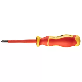   NEO TOOLS Csavarhúzó PH 1000V, szigetelt, PH1x4.5x80mm, S2 acél 25 év garanciával 04-138