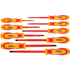   NEO TOOLS Csavarhúzó készlet 1000V, szigetelt, 9db 25 év garanciával 04-143