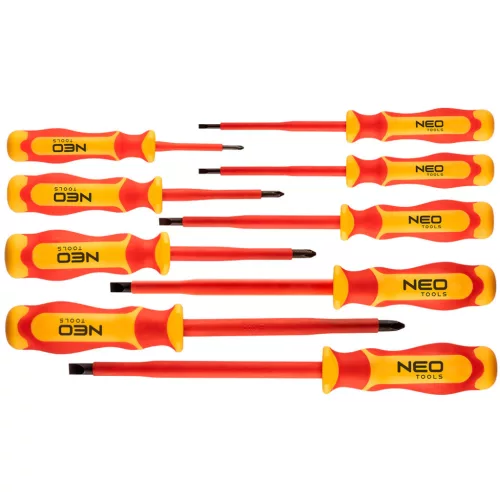 NEO TOOLS Csavarhúzó készlet 1000V, szigetelt, 9db 25 év garanciával 04-143