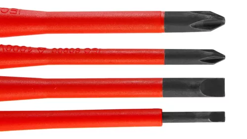 NEO TOOLS Csavarhúzó készlet 1000V, szigetelt, 4db, vékonyított szárral 04-144