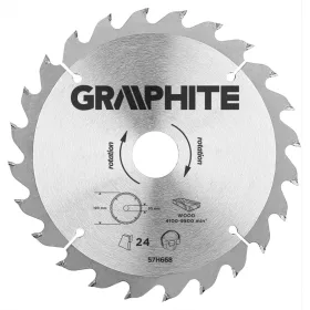   GRAPHITE Körfűrészlap keményfém fogakkal, 190x30mm, 24 fog 57H668