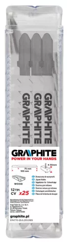 GRAPHITE Dekopírfűrészlap 75x100 12TPI Bosch, 25db 57H770-25