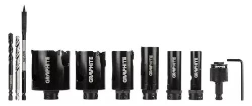 GRAPHITE Körkivágó készlet, bi-metál, HSS Co 8%, 19,25,32,38,51,64mm 57H923