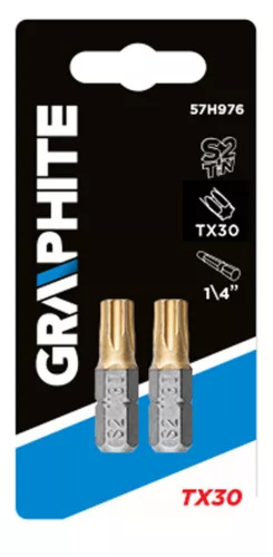 GRAPHITE Csavarhúzó bit Torx 30, 25mm, 1/4", 2db 57H976
