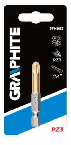 GRAPHITE Csavarhúzó bit PZ3, 50mm, 1/4" 57H983