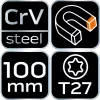 NEO TOOLS Csavarhúzó TORX T27x100mm 25 év garanciával 04-190