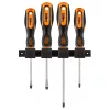 NEO TOOLS Csavarhúzó készlet, fali tartóval, 4db 25 év garanciával 04-191