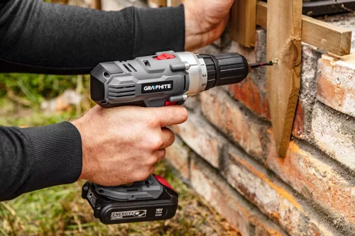 GRAPHITE Akkus fúró Energy+, 18V, 13mm gyorstokmány, akku nélkül!!! 3 év garanciával 58G006