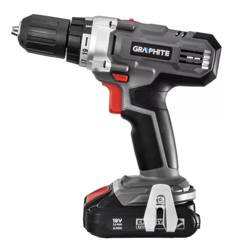 GRAPHITE Akkus fúró Energy+, 18V, 13mm gyorstokmány, akku nélkül!!! 3 év garanciával 58G006