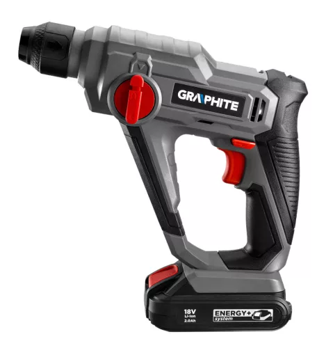 GRAPHITE Akkus fúrókalapács Energy+, 18V, 0.8J, akku nélkül!!! 3 év garanciával 58G009