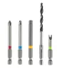 GRAPHITE Akkus fúró Energy+, 2db akku+töltő!, 18V/2Ah, 10mm + alu koffer + 109 kiegészítő, levehető fúrótokmány 3 év garanciával 58G022-PS15