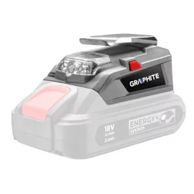   GRAPHITE Powerbank adapter + LED lámpa, Energy+, akku nélkül!!! 3 év garanciával 58G025
