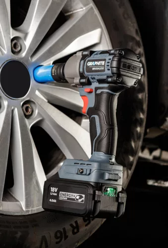 GRAPHITE Akkus szénkefementes ütvecsavarozó 1/2"(négyszög), Energy+, 18V, 450Nm, akku nélkül!!! 3 év garanciával 58G038