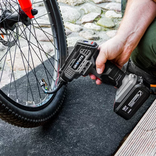GRAPHITE Akkus kompresszor Energy+ 18V, max.7bar, akku nélkül!!! 3 év garanciával 58G041