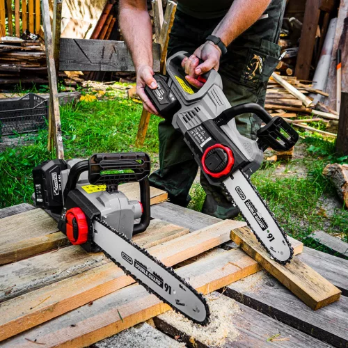 GRAPHITE Akkus szénkefementes láncfűrész Energy+, 36V(2x18V), 14" (350mm), akku nélkül!!! 3 év garanciával 58G043
