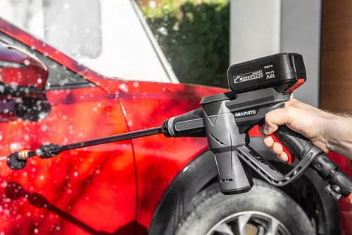 GRAPHITE Akkus magasnyomású mosó Energy+ 18V Li-lon, max. nyomás 2.4 bar, akku nélkül!!! 3 év garanciával 58G083