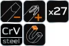 NEO TOOLS Csavarhúzó készlet, fali tartóval, 27db 25 év garanciával 04-197