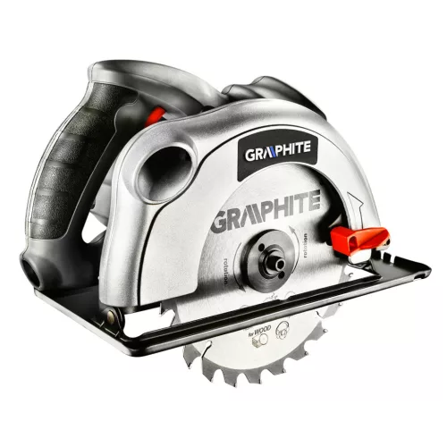 GRAPHITE Körfűrész 1200 W, 185mm, vágásmélység: 65/43mm, tartozék: párhuzamvezető, tartalék vágótárcsa, koffer 3 év garanciával 58G488