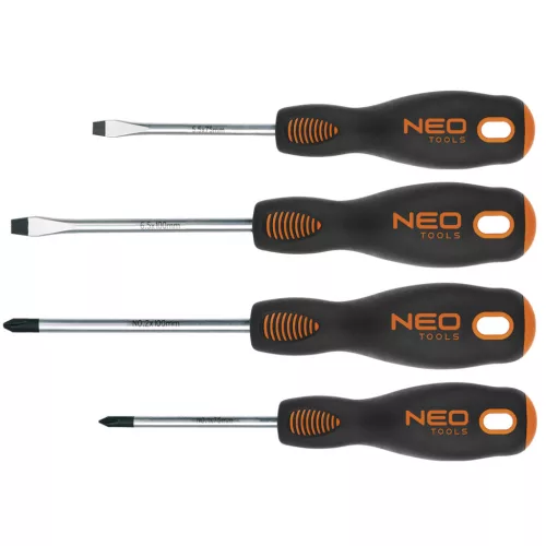 NEO TOOLS Csavarhúzó készlet 4db 25 év garanciával 04-204