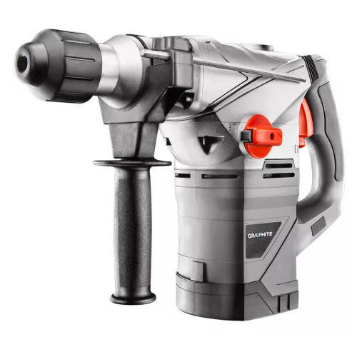 GRAPHITE Fúrókalapács vésőfunkcióval, SDS PLUS, 1500W, 4,5J, tartozékok, koffer 3 év garanciával 58G862