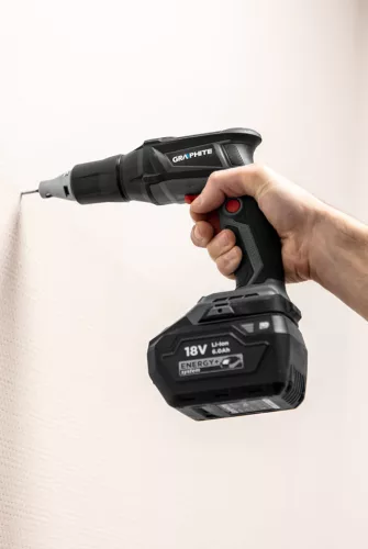 GRAPHITE Akkus szénkefementes gipszkarton csavarbehajtó, Energy+, 18V, 0-4400 ford./perc, 1/4", akku nélkül!!! 3 év garanciával 58GE111