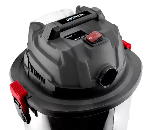GRAPHITE Akkus száraz/nedves porszívó, Energy+ 18V, 16kPa, 20 literes INOX tartály, Graphite 3 év garanciával 58GE124