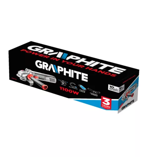GRAPHITE Sarokcsiszoló 1100 W, 125 mm 3 év garanciával 59G110