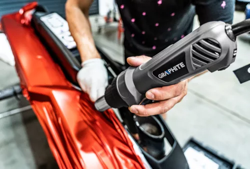 GRAPHITE Hőlégfúvó 2000W, egyenes markolat, hőfokszabályzós I: 350ºC, II: 550ºC 3 év garanciával 59G523