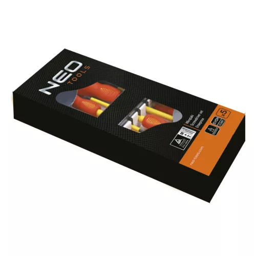 NEO TOOLS Csavarhúzó készlet 5db, 1000V, szigetelt 25 év garanciával 04-220