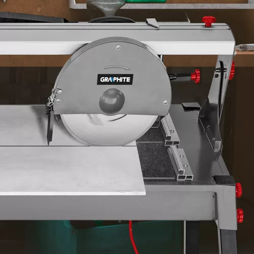 GRAPHITE Csempevágó gép 1200W, 230X25,4mm-es tárcsa, 1000mm vágáshossz, vízhűtés 3 év garanciával 59G891