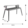 GRAPHITE Csempevágó gép 1200W, 230X25,4mm-es tárcsa, 1000mm vágáshossz, vízhűtés 3 év garanciával 59G891