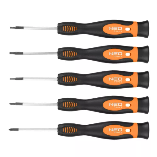NEO TOOLS MŰSZERÉSZ, PRECÍZIÓS Csavarhúzó készlet 5db 04-224