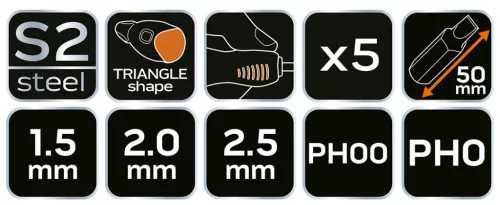 NEO TOOLS MŰSZERÉSZ, PRECÍZIÓS Csavarhúzó készlet 5db 04-224