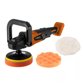   NEO TOOLS Akkus polírozó, Energy+ 18V, M14 150mm, 800-2300 rpm, akku nélkül!!! 3 év garanciával 04-602