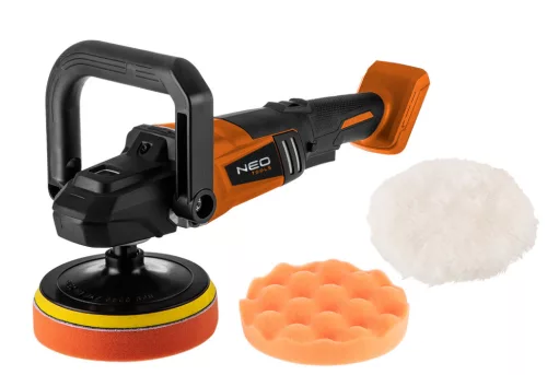 NEO TOOLS Akkus polírozó, Energy+ 18V, M14 150mm, 800-2300 rpm, akku nélkül!!! 3 év garanciával 04-602