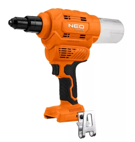 NEO TOOLS Akkus popszegecshúzó, Energy+, 18V, szegecsátmérő 2,4-6-4mm, húzóerő 12000 N 3 év garanciával 04-617
