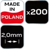 NEO TOOLS Hézagoló-, fugakereszt - 2mm, 200db 61-108